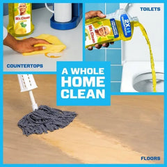 Mr. Clean All Purpose Cleaner, Floor Cleaner for Mopping Home, Bathroom, & Kitchen, Cleaning Liquid for Mop & Bucket, Cleaning Supplies, Multi-Surface Dilutable, Lemon, 41oz