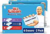 Mr. Clean Magic Eraser Variety Pack (with Bath, Kitchen, and Extra Durable Cleaning Pads), Bathroom, Shower, and Oven Cleaner, 12 Count
