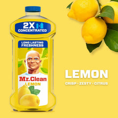 Mr. Clean All Purpose Cleaner, Floor Cleaner for Mopping Home, Bathroom, & Kitchen, Cleaning Liquid for Mop & Bucket, Cleaning Supplies, Multi-Surface Dilutable, Lemon, 41oz