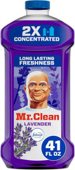 Mr. Clean All Purpose Cleaner, Floor Cleaner for Mopping Home, Bathroom, & Kitchen, Cleaning Liquid for Mop & Bucket, Cleaning Supplies, Multi-Surface Dilutable, Lavender, 41oz, Pack of 4