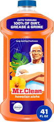 Mr. Clean All Purpose Cleaner, Mop Soap, Floor Cleaner for Mopping Home, Bathroom, & Kitchen, Cleaning Liquid for Mop & Bucket, Cleaning Supplies, Multi-Surface Dilutable, Hawaiian Aloha, 41oz