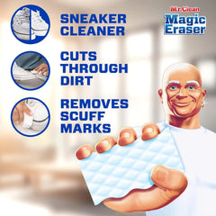 Mr. Clean Magic Eraser Sponge, All Purpose Cleaner, Cleaning Scrubber, Wall Cleaner, Sneaker Cleaner, Kitchen, Bathroom, Shower Cleaning Supplies, Cleaning Pads, Extra Durable, 10ct