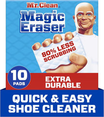 Mr. Clean Magic Eraser Sponge, All Purpose Cleaner, Cleaning Scrubber, Wall Cleaner, Sneaker Cleaner, Kitchen, Bathroom, Shower Cleaning Supplies, Cleaning Pads, Extra Durable, 10ct